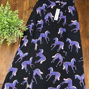 Minkpink maxi black skirt with horse size S